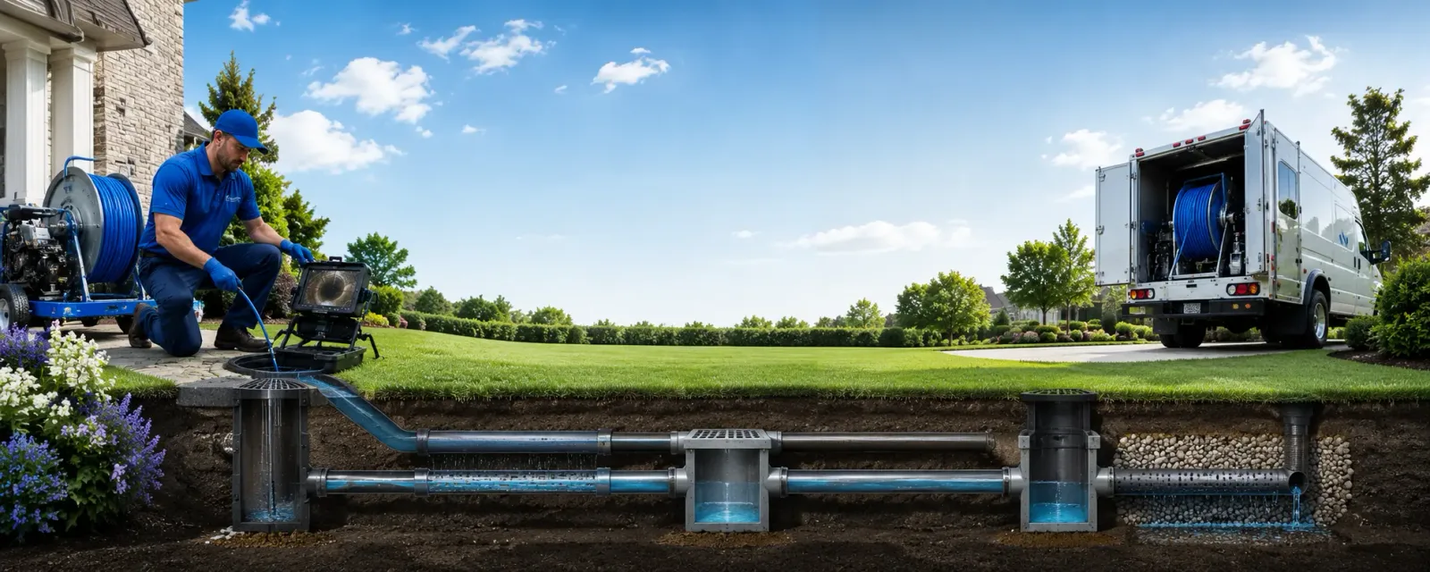 Outdoor drain cleaning information for Elrama, PA